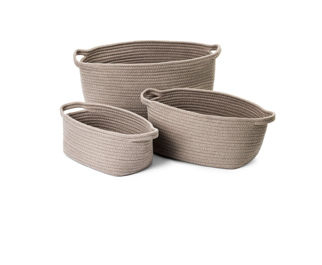 Kurver 3 stk, beige og sand