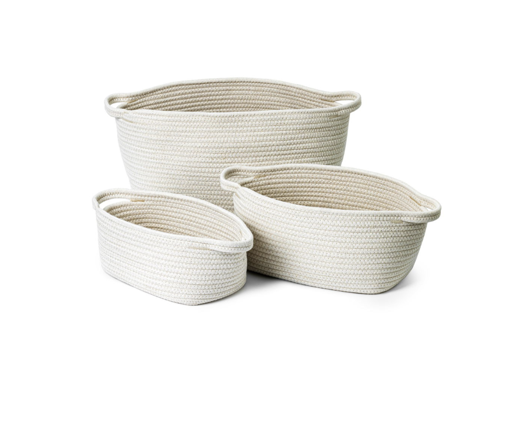Kurver 3 stk, beige og sand