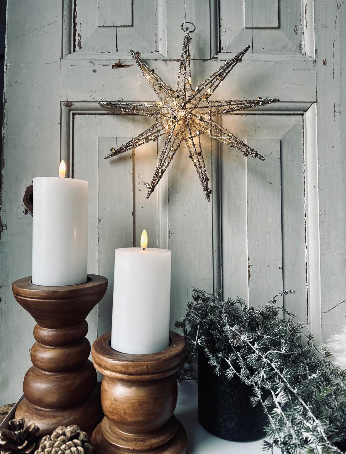 Stjerne med LED-lys - 30 cm