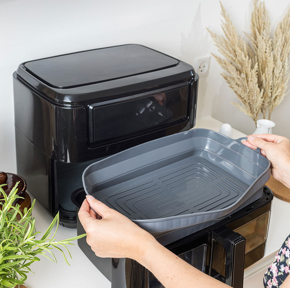 Airfryer silikonform til dobbelt skuffe