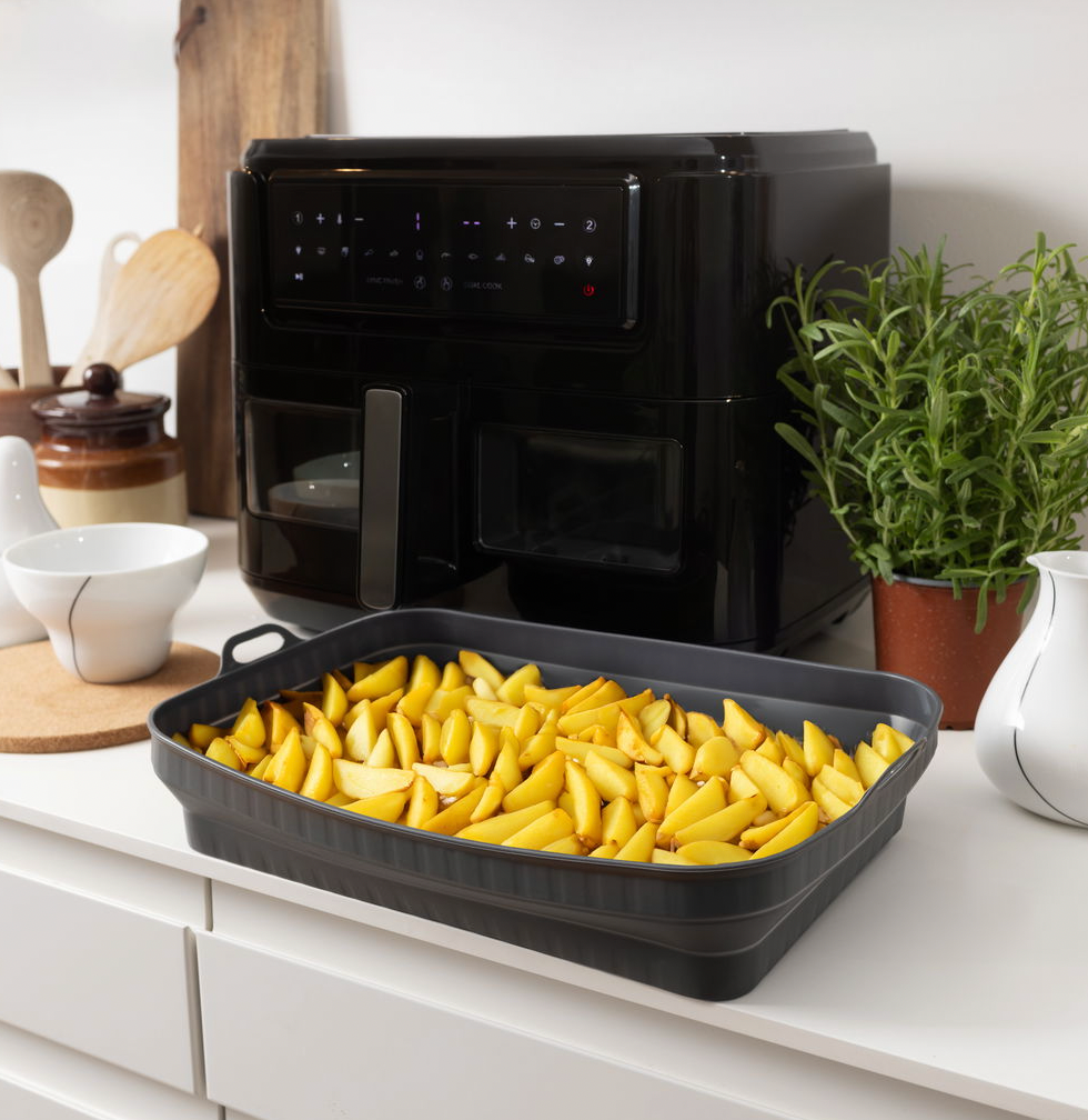 Airfryer silikonform til dobbelt skuffe