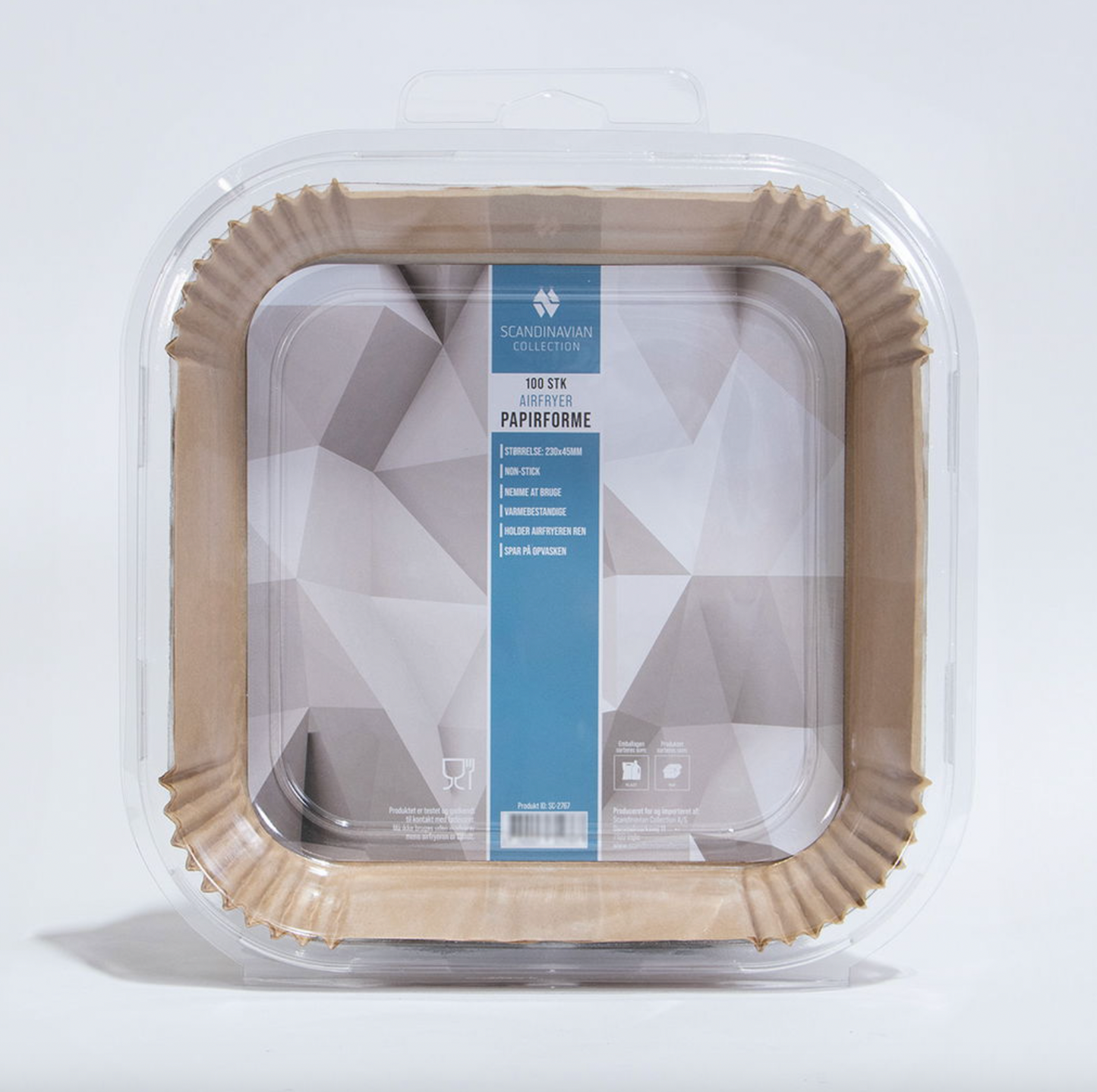 Airfryer Papirformer, Firkantet - 100 stk.