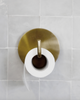 Toalettpapirrullholder i messingfinish