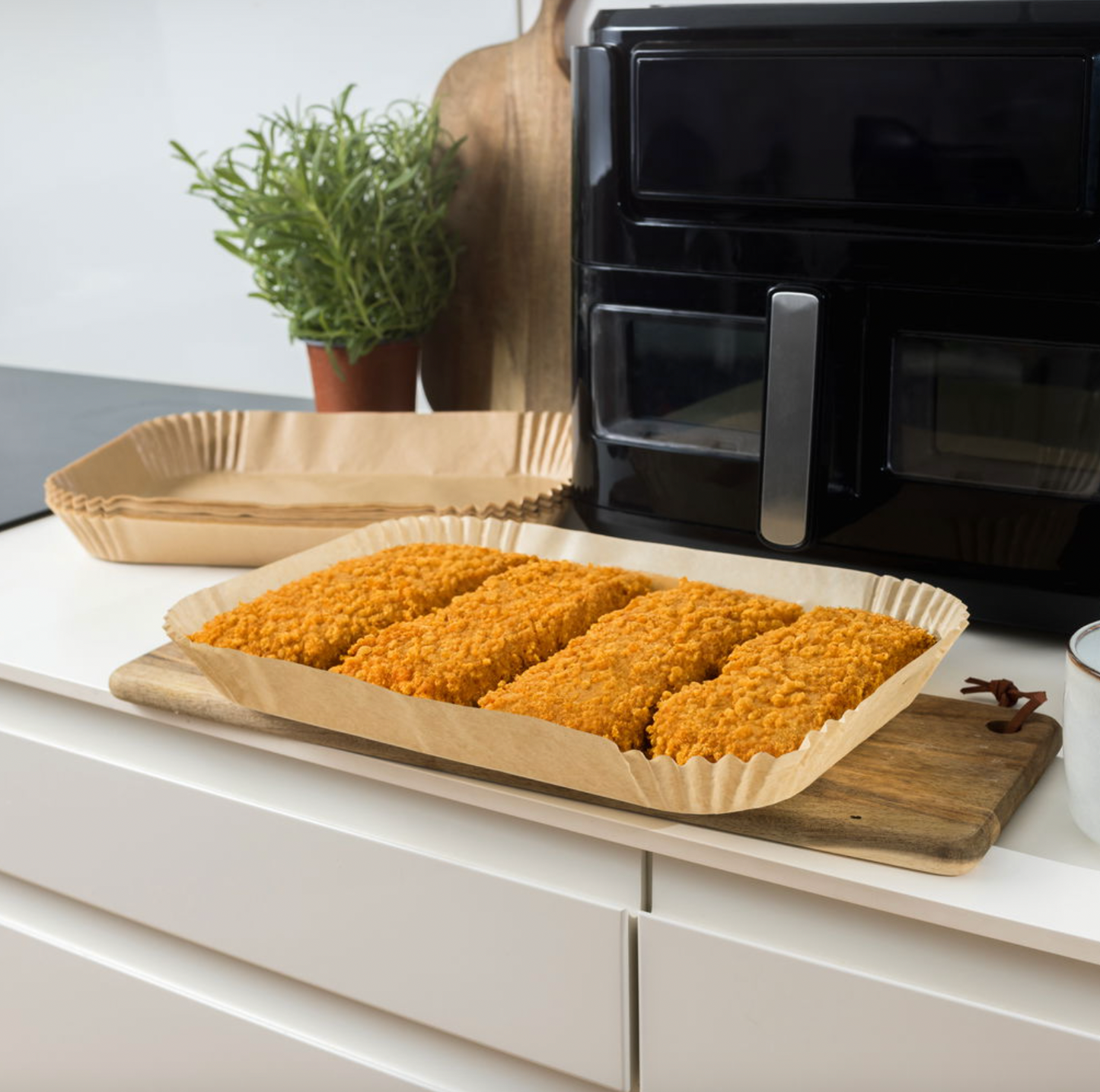 Airfryer papirformer, dobbel skuffe - 50 stk.