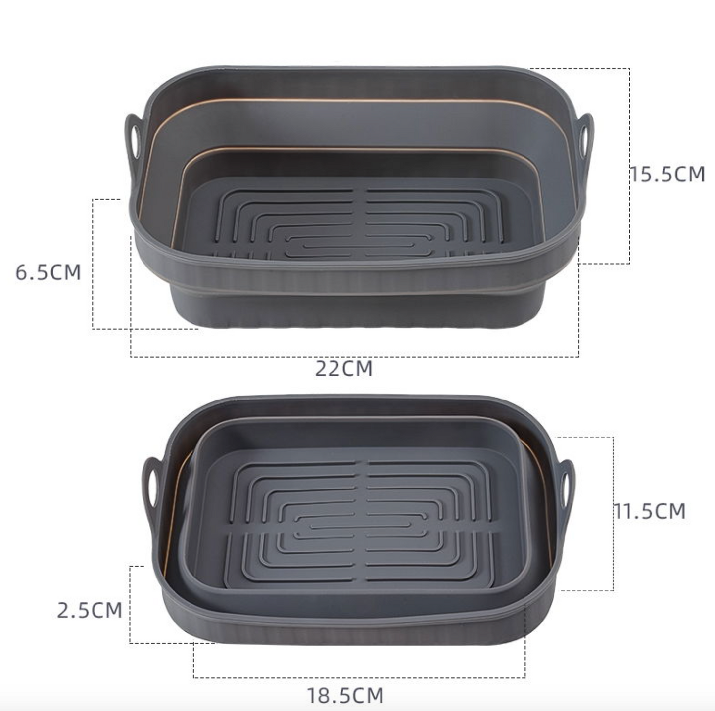 Airfryer silikonform, rektangulær