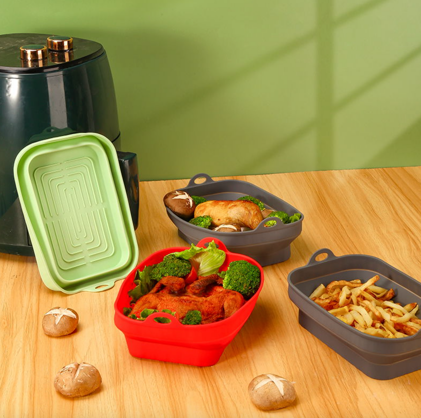 Airfryer silikonform, rektangulær
