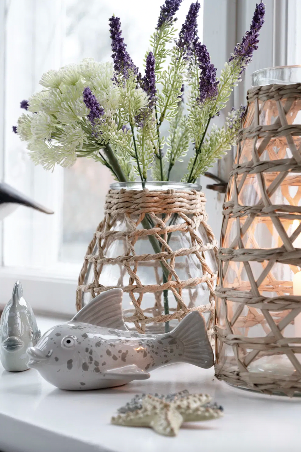 Vase med flettet mønster