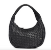 Elegant håndflettet skulderveske - Black