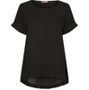 Bluse oversized linblanding – Black
