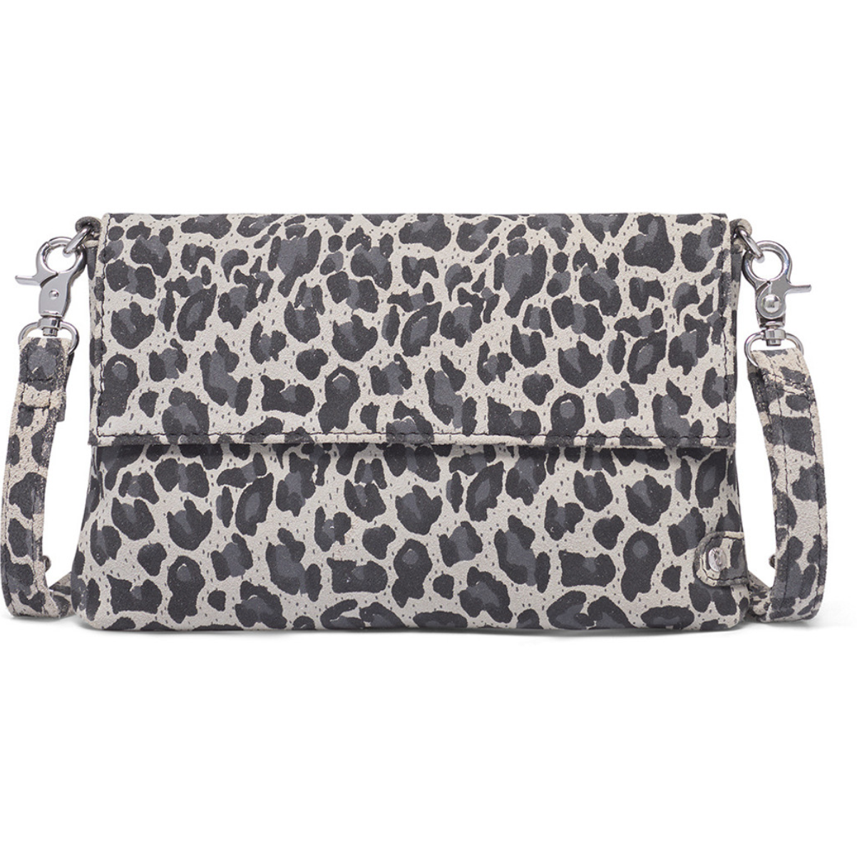 Clutch Grey leopard leather