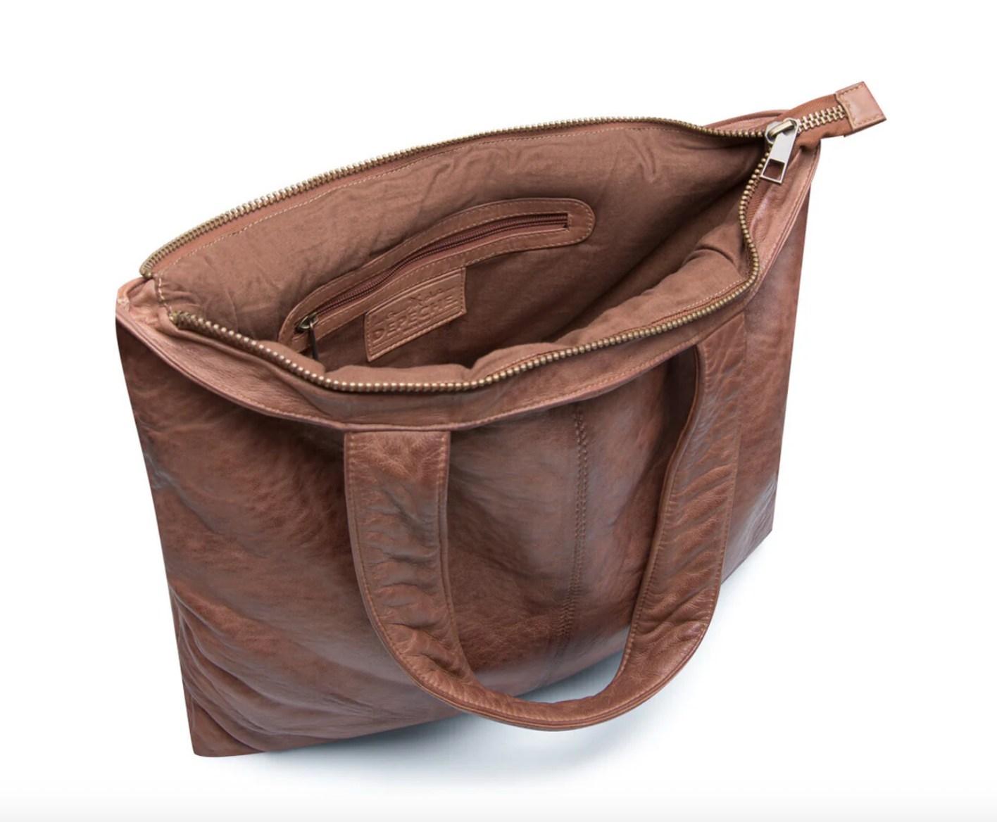 Shopper ink clutch MILLE - Chestnut