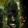 Solar lampe med oppheng - Sort