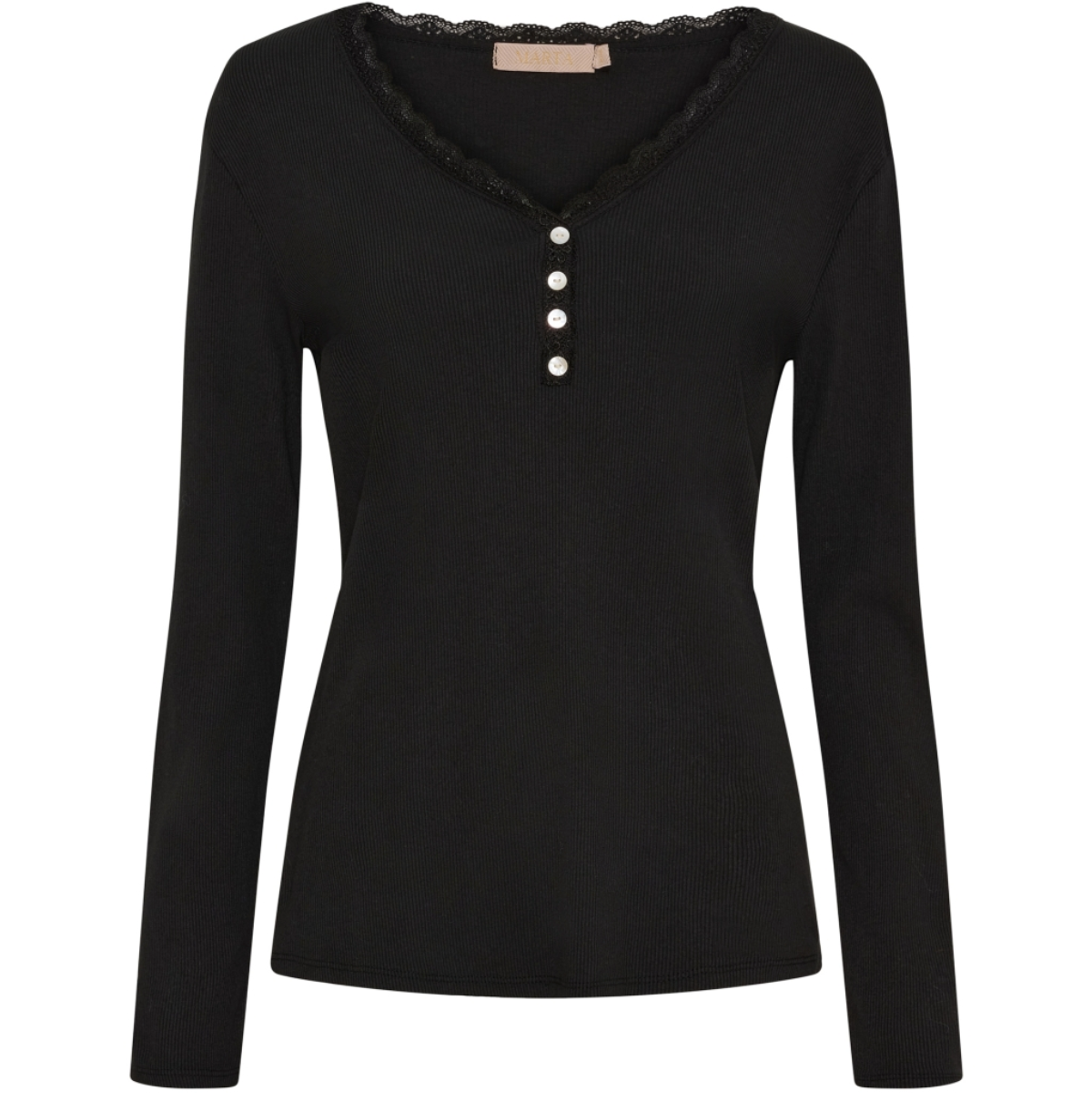 Bluse Masha m. Knapper - Svart