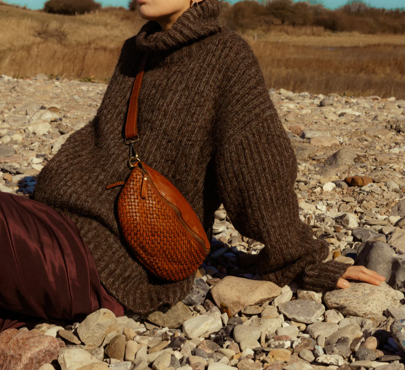 Belteveske Miriam Cognac