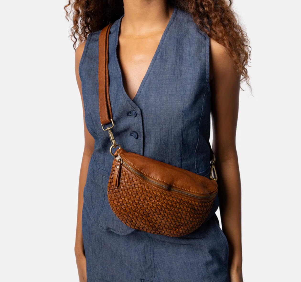 Belteveske Miriam Cognac