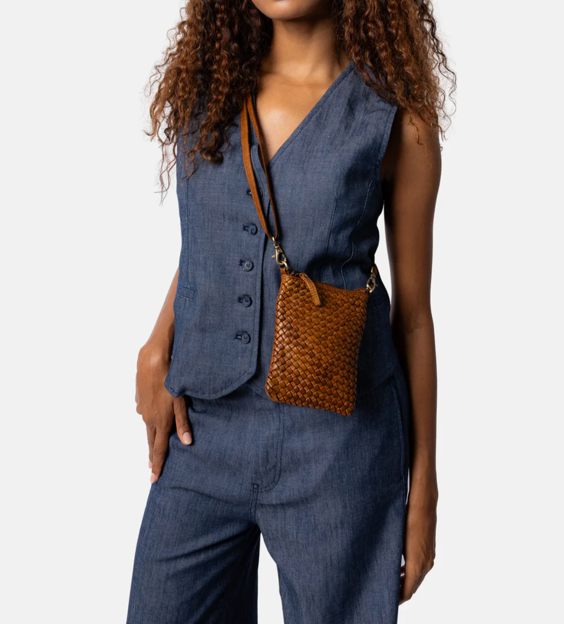Crossover mobilveske - Miriam Cognac