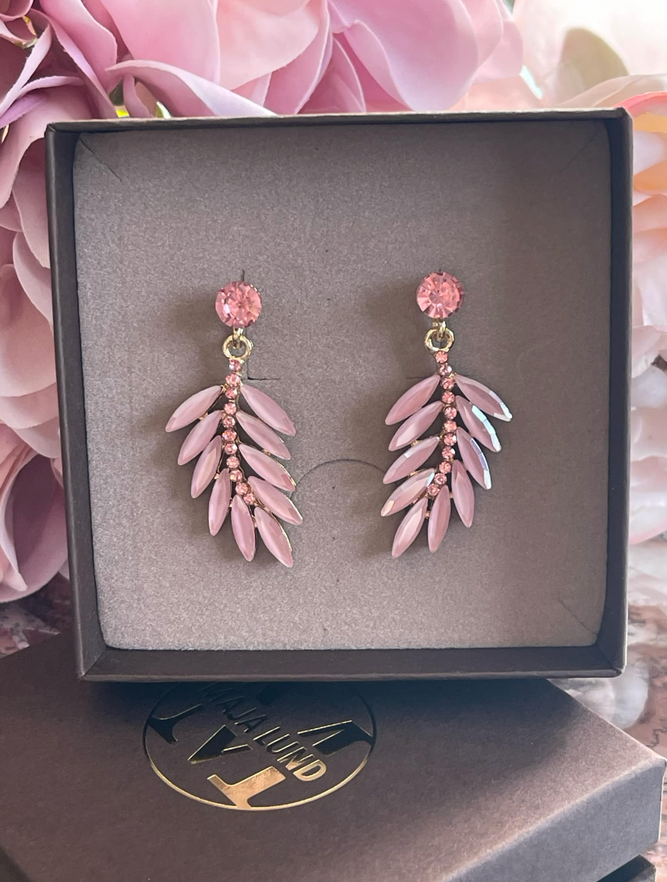 Øreringer Feather - Rose