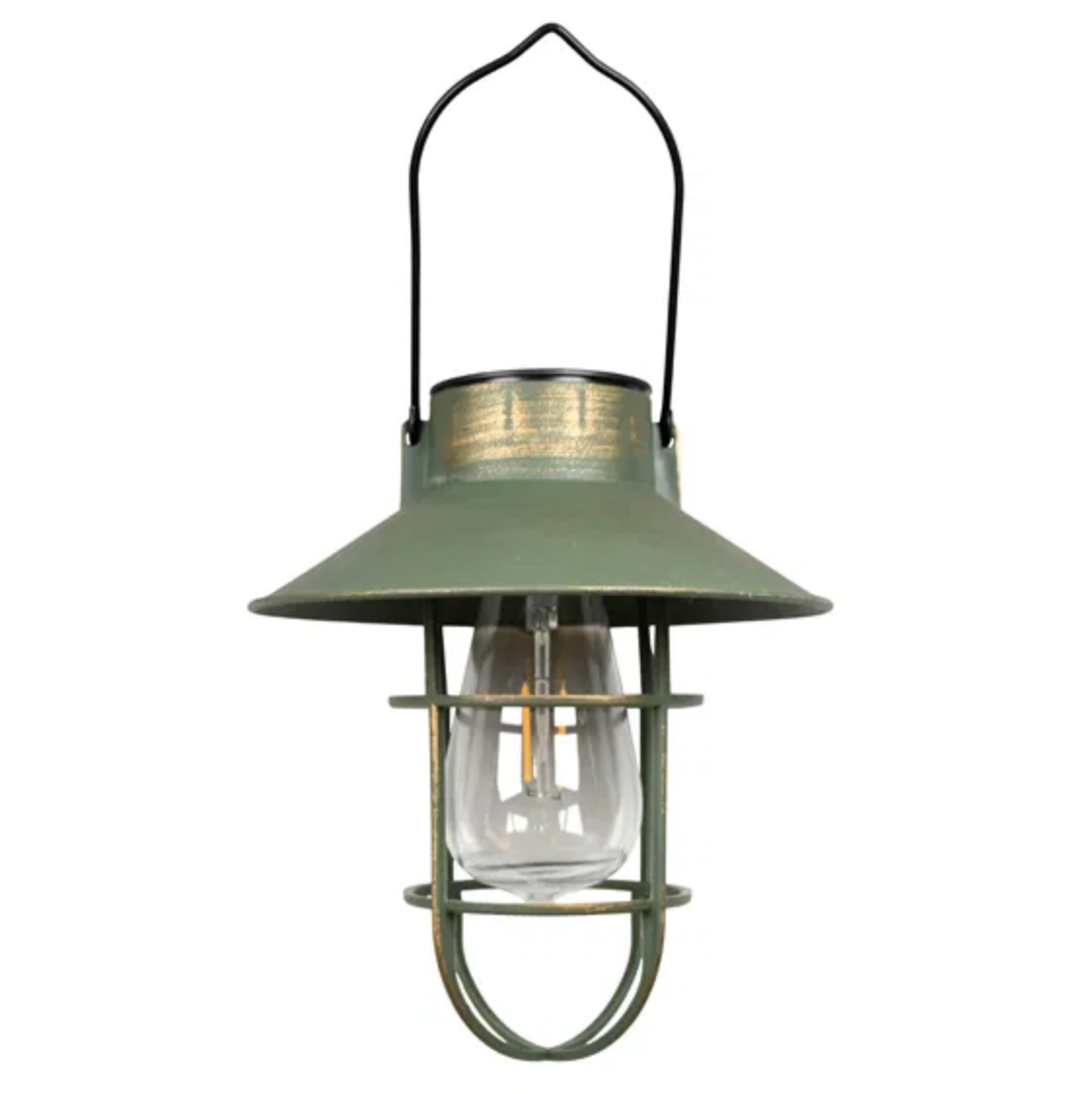 Solar lampe med oppheng - Grønn / gull