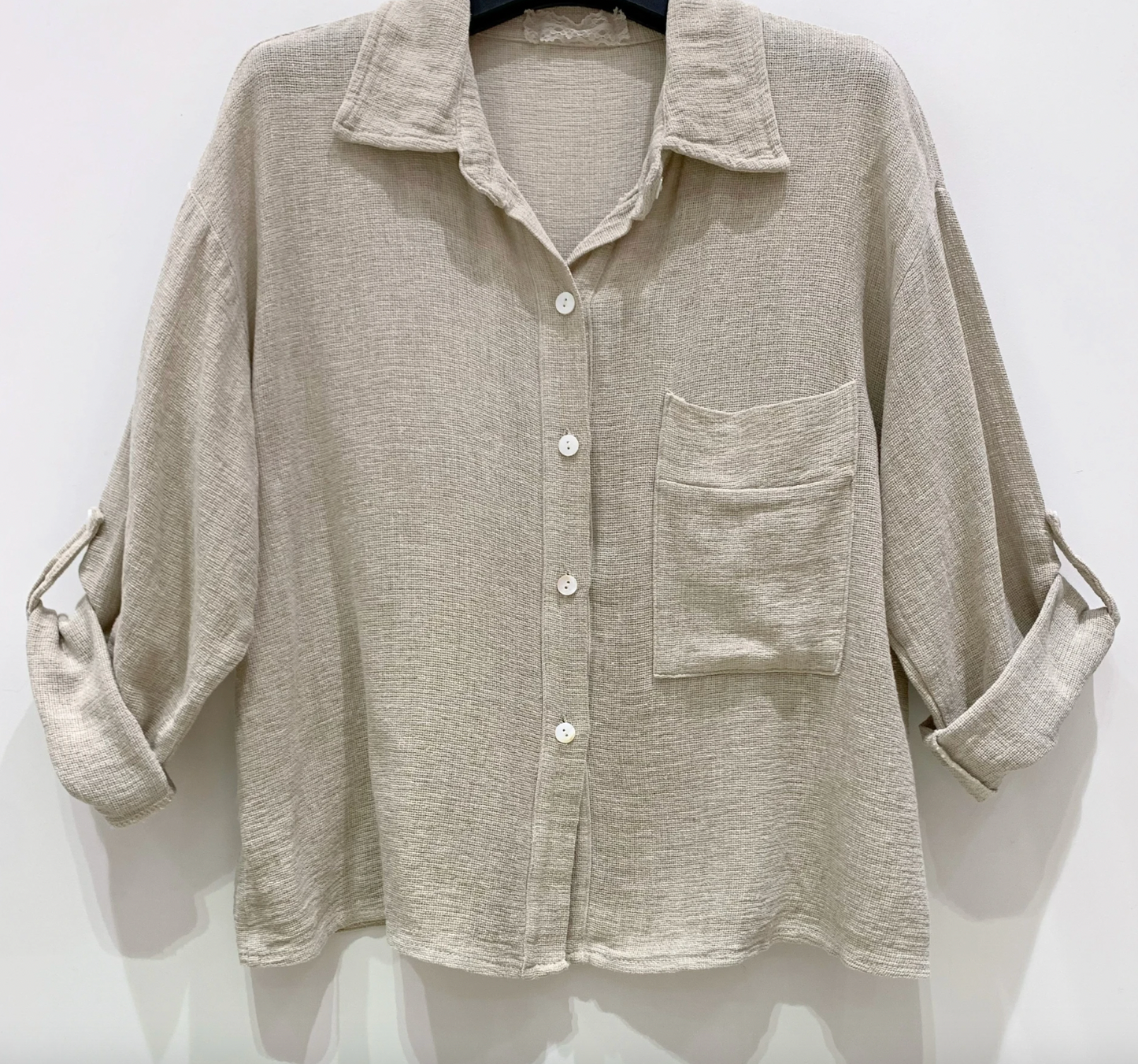 Skjorte Milla - Linmix beige
