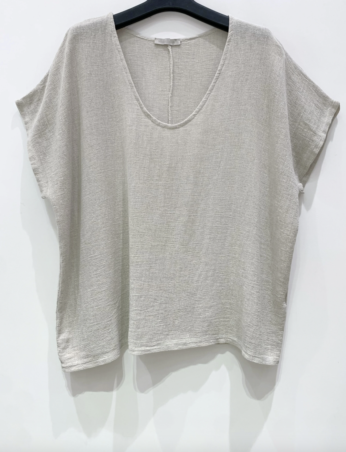 T-skjorte Cozy linblanding - Beige