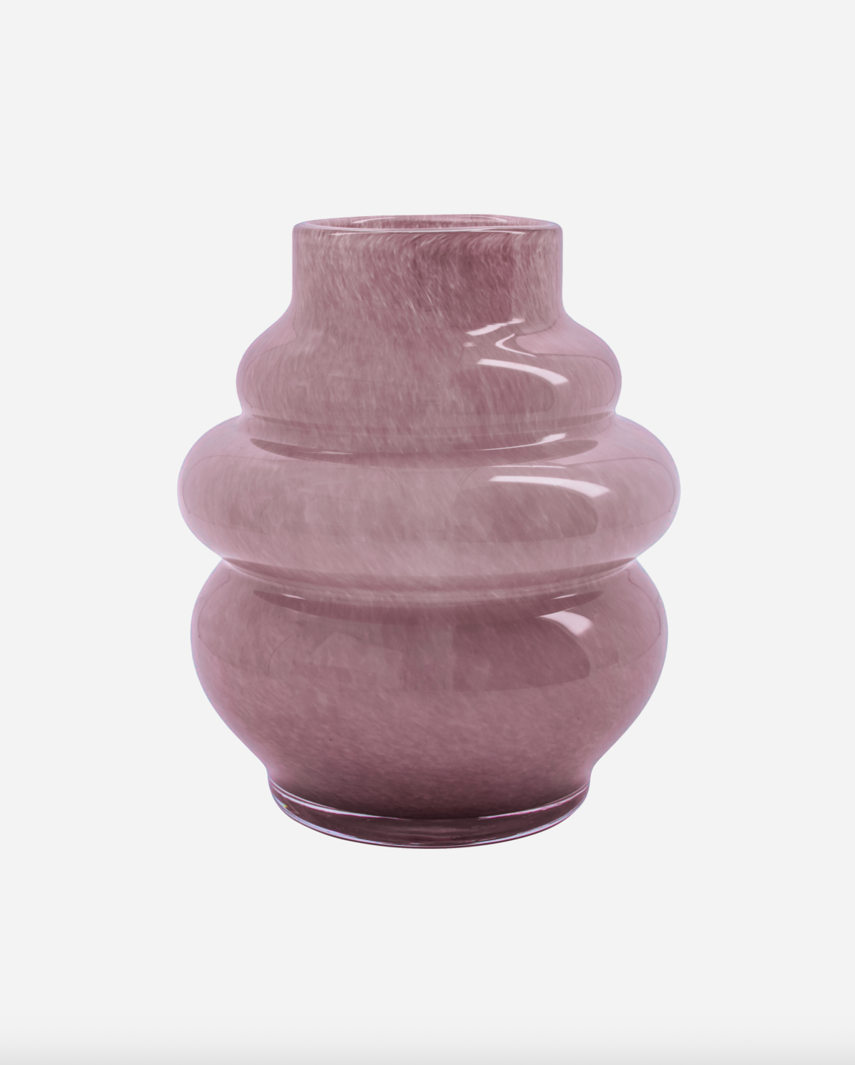 Vase Rosa munnblåst