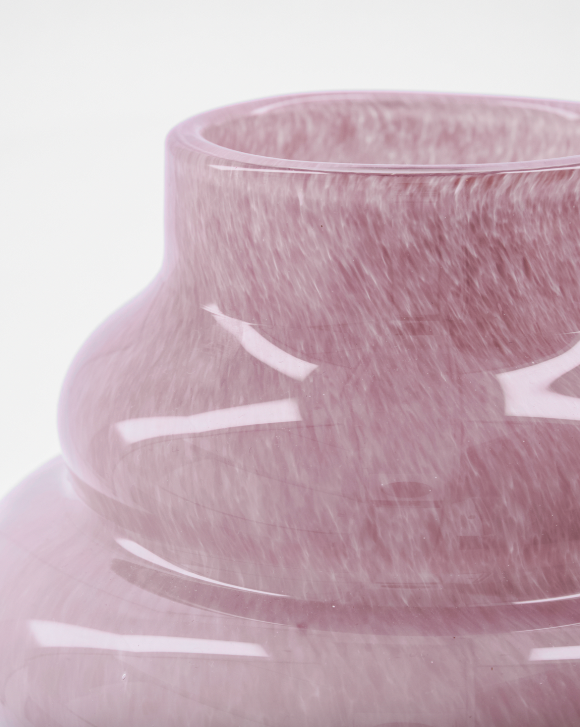 Vase Rosa munnblåst