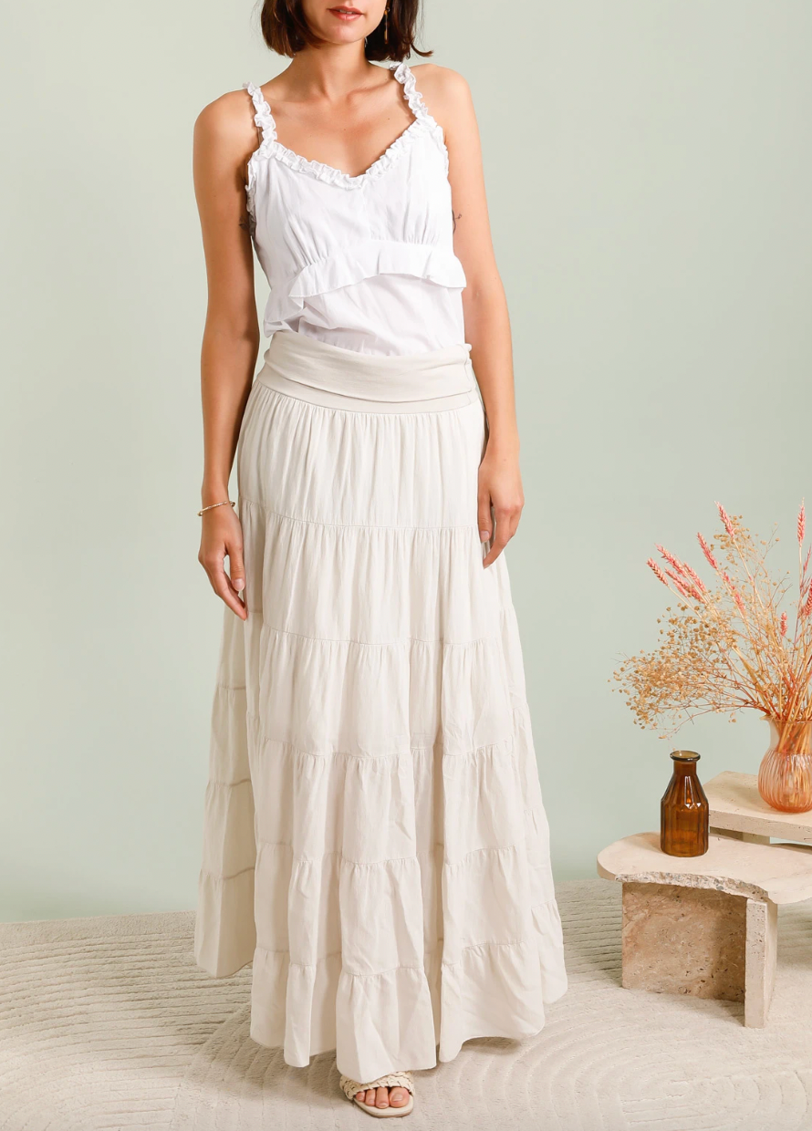 Skjørt Boheme cotton – S/M Beige