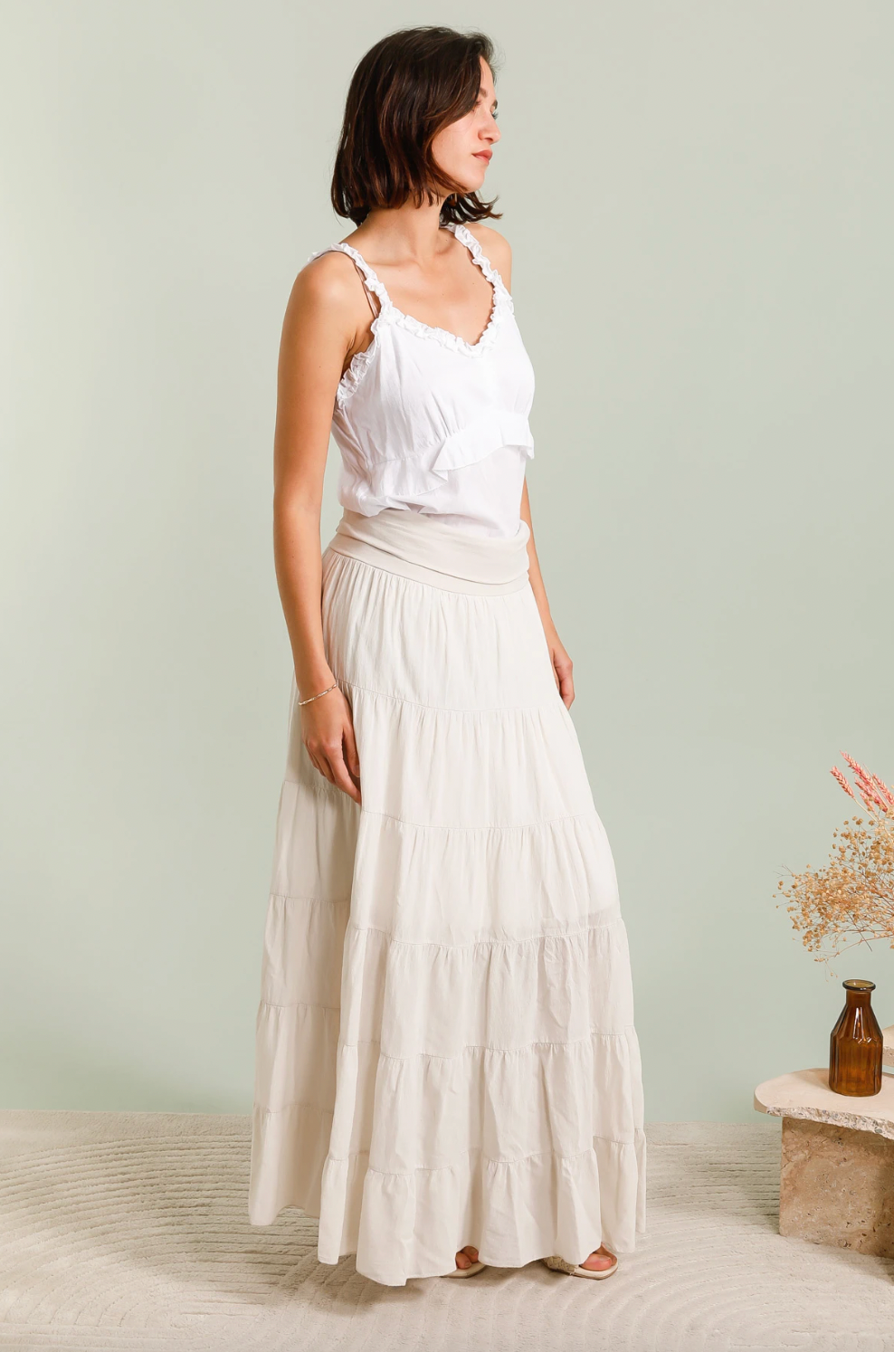 Skjørt Boheme cotton – S/M Beige