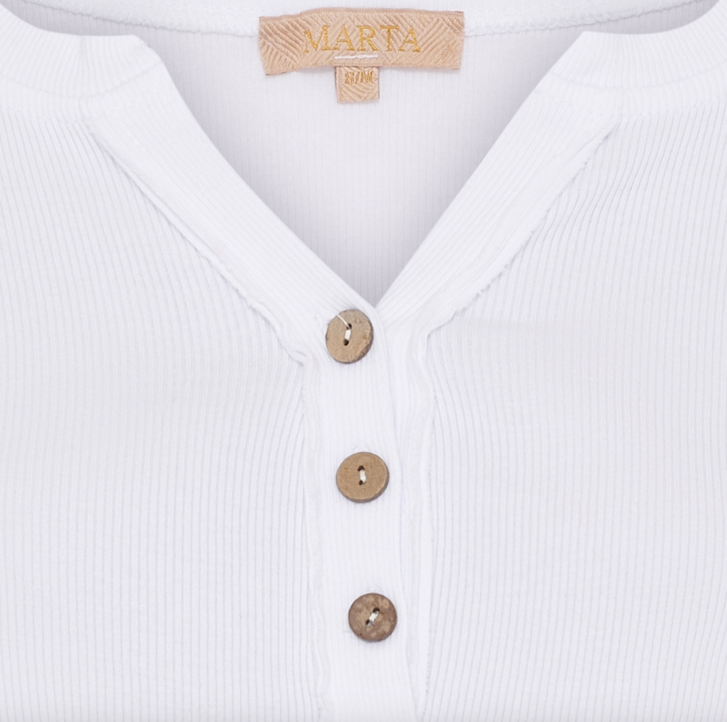 Bluse med knapper - Hvit
