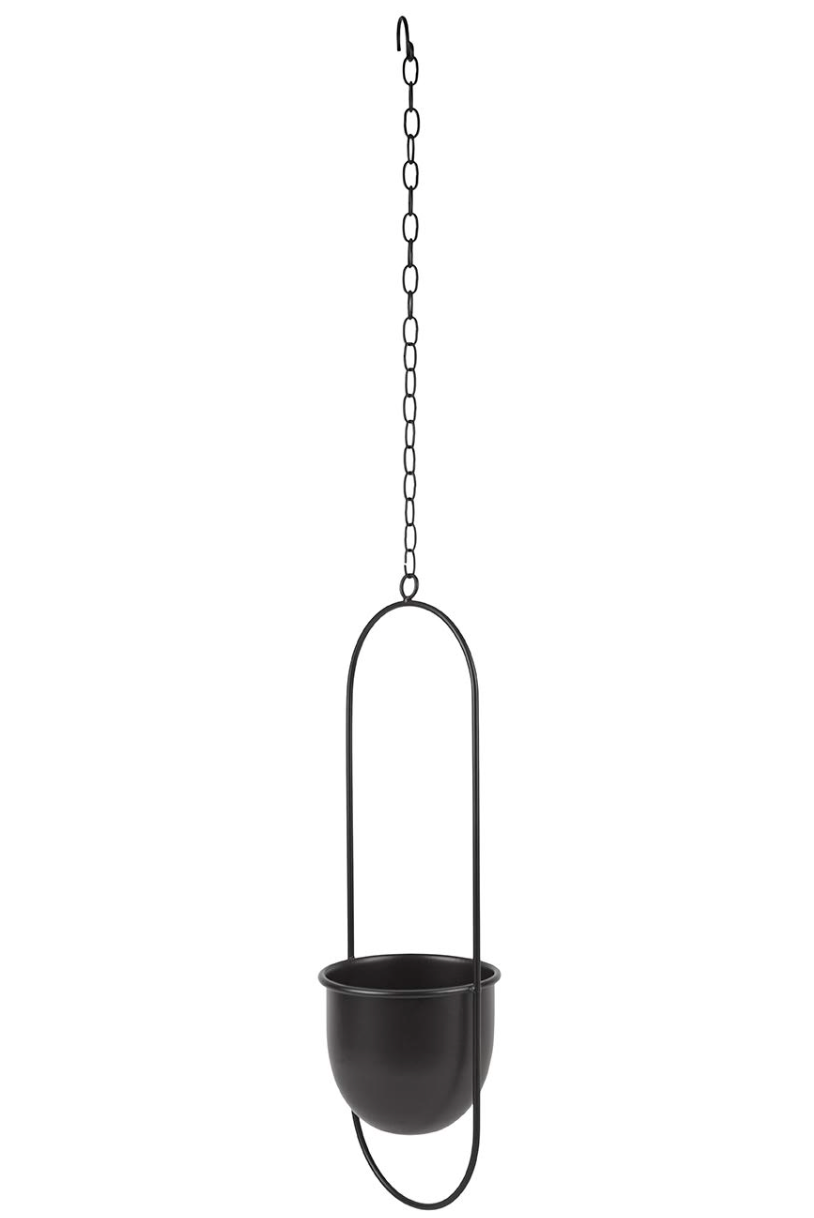 Potte med oppheng - Black