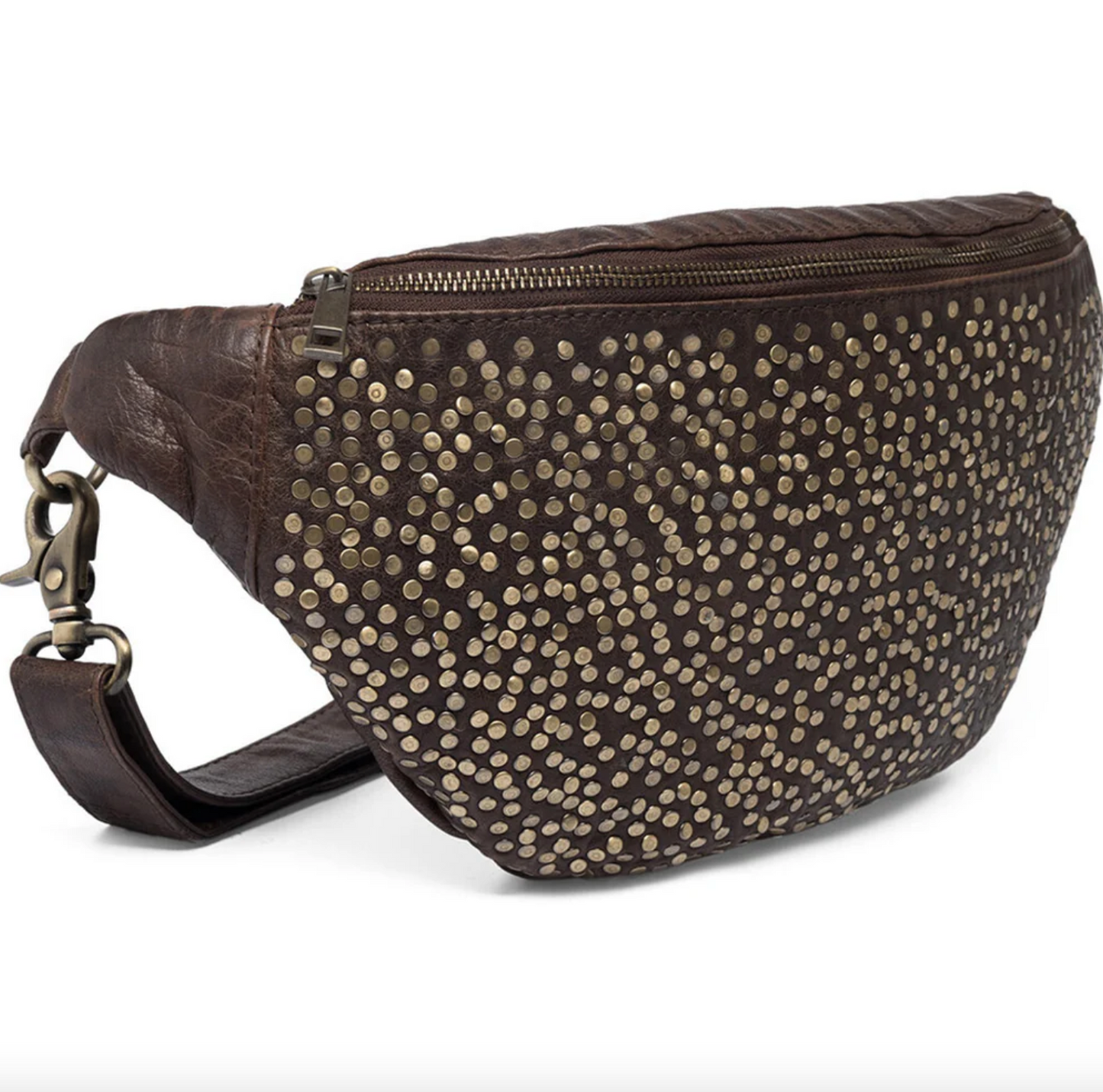 Bumbag Deluxe med nitter - Brun