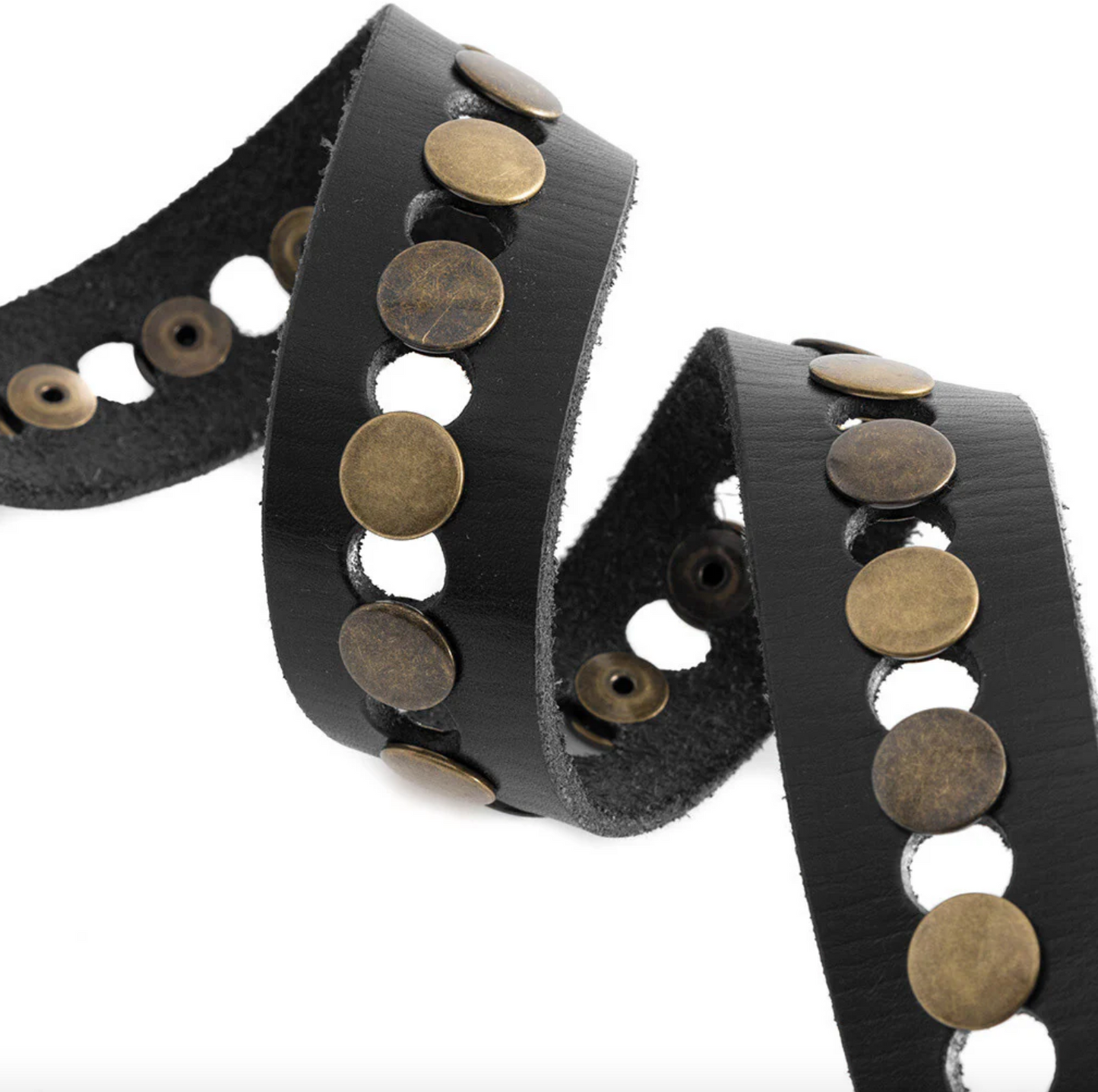 Jeansbelte dekorert med nitter - Black