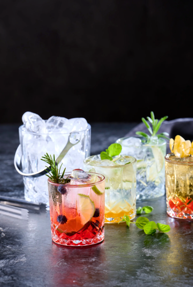 Isbøtte med 4 glass