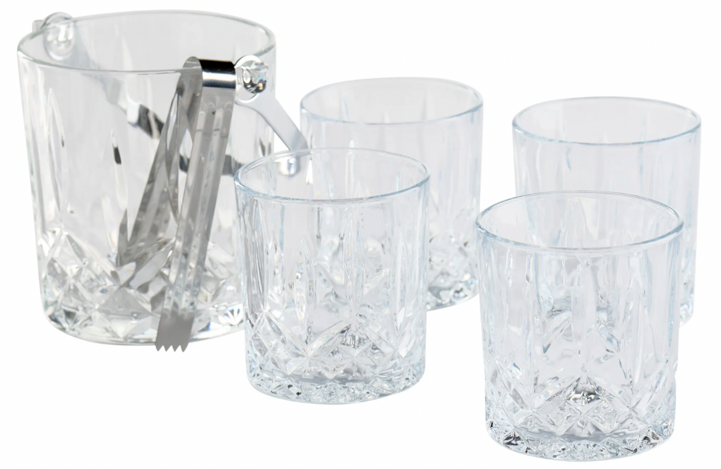 Isbøtte med 4 glass