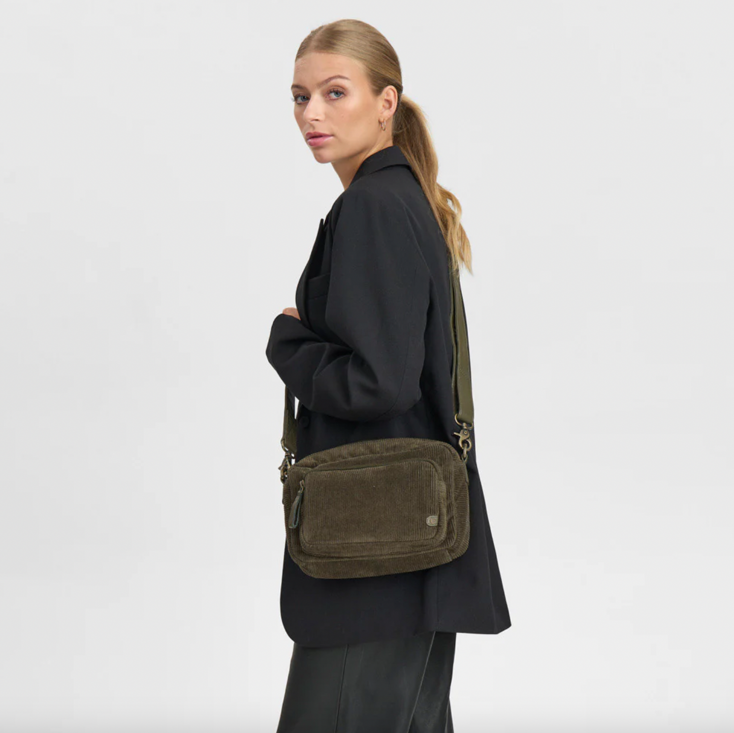 Crossbody Army fløyel