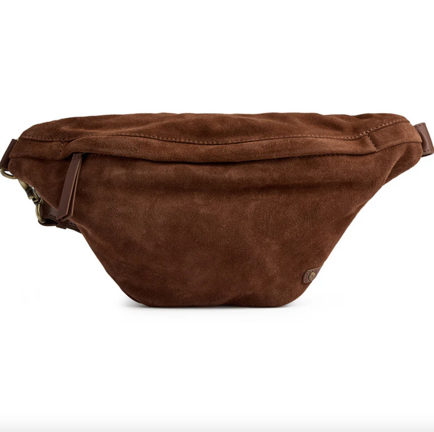 Vakker semsket skinn-bumbag - Cognac