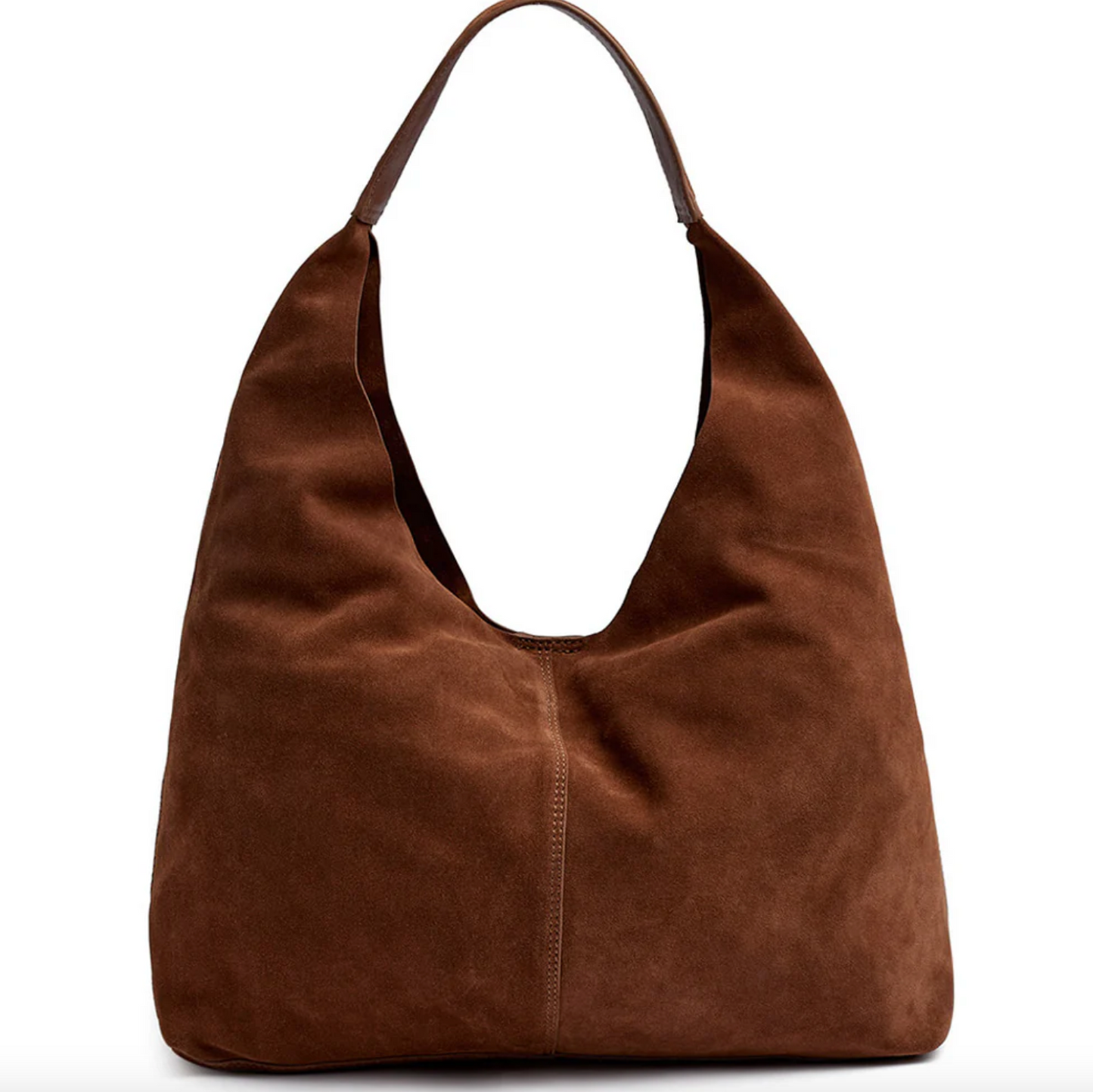 Shopper i mykt ruskinn - Cognac