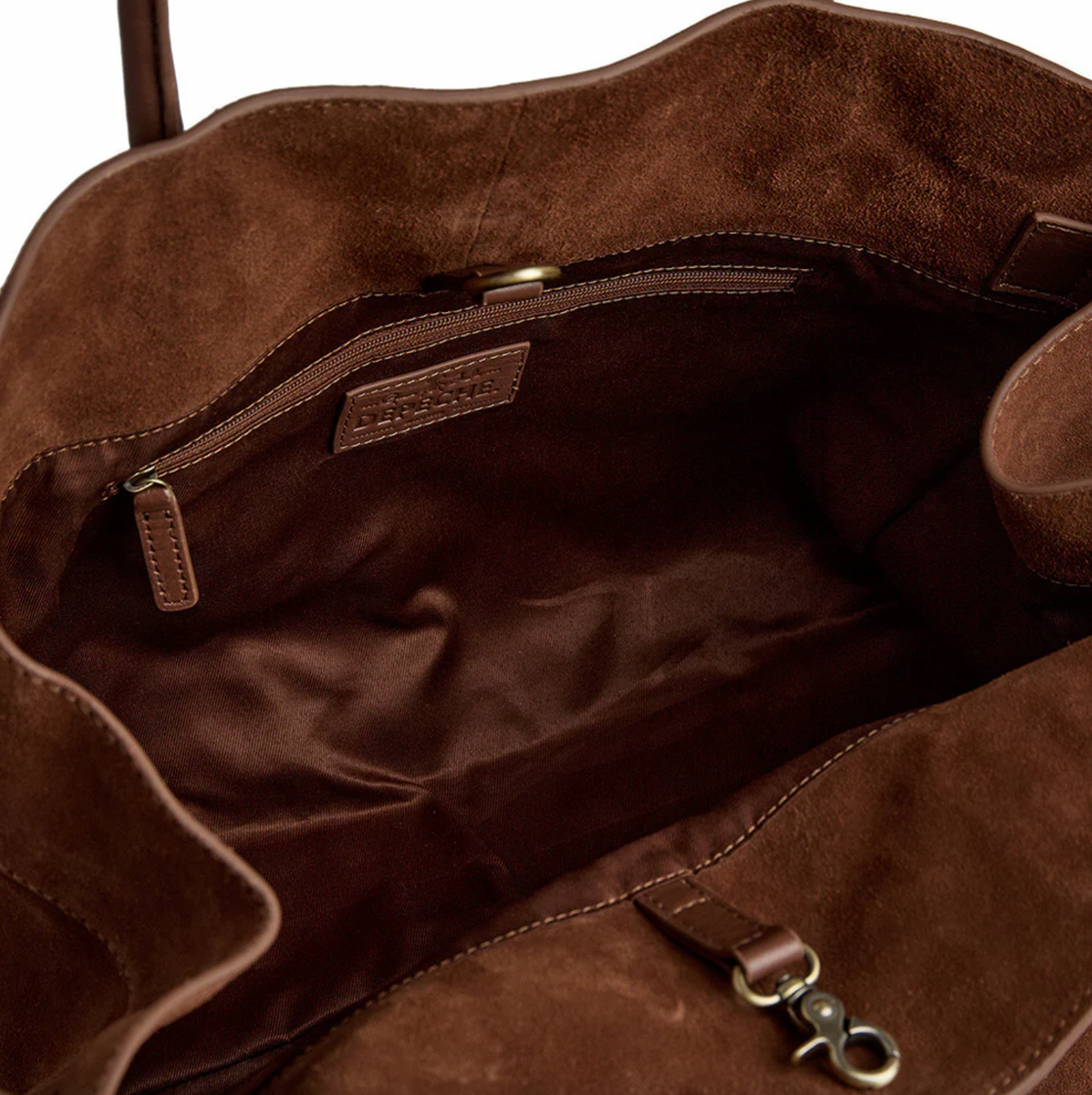 Shopper i mykt ruskinn - Cognac