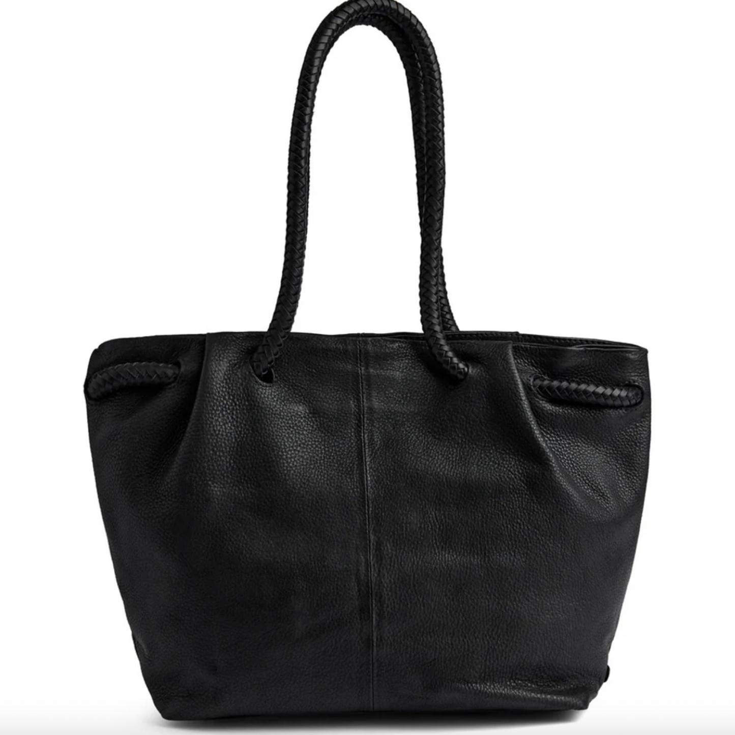 Skulderveske med vakker flettrem - Black