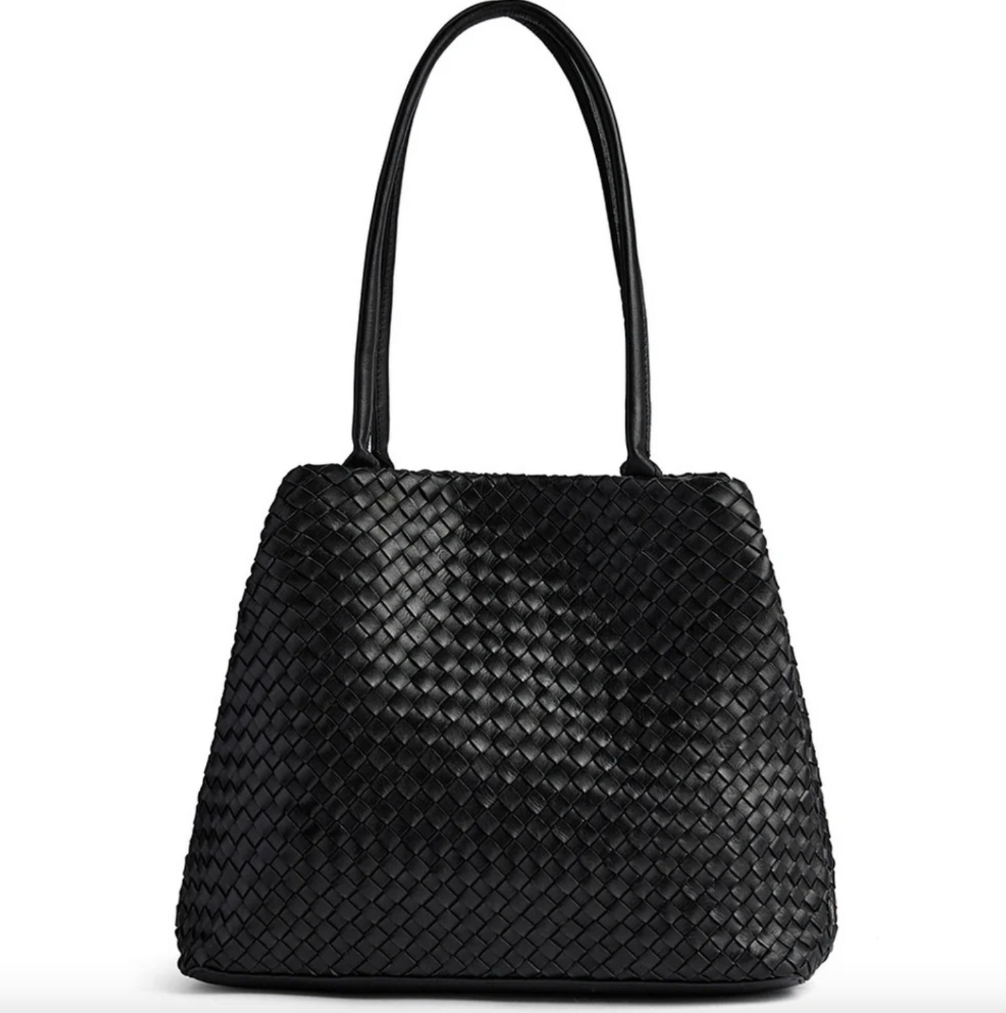Shopper i flettet skinn - Black