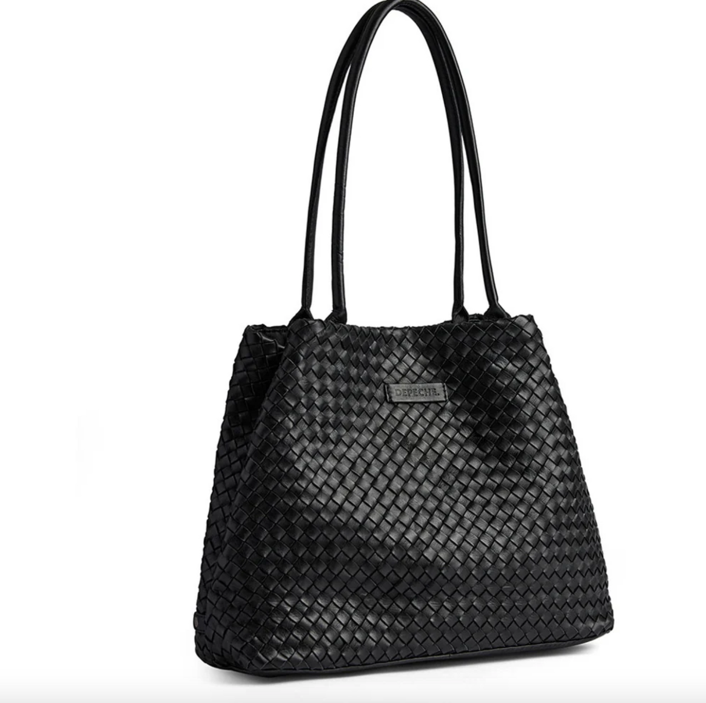 Shopper i flettet skinn - Black