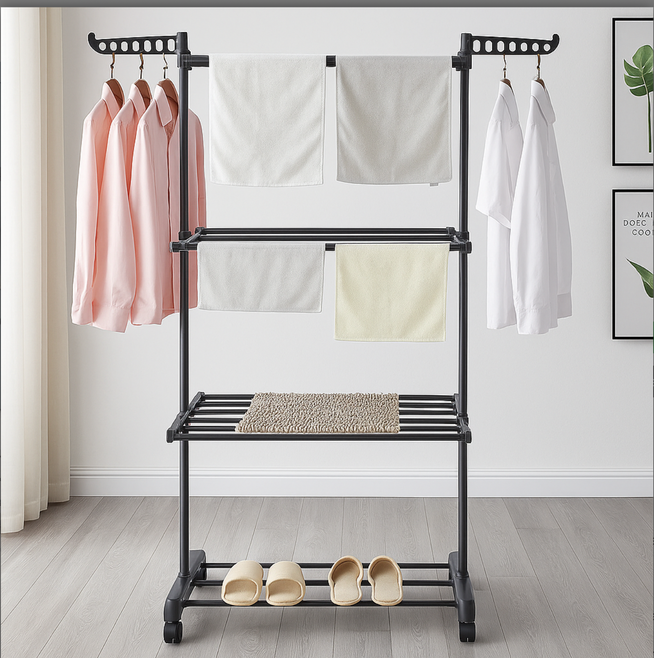 Tørkestativ med 3 Nivåer