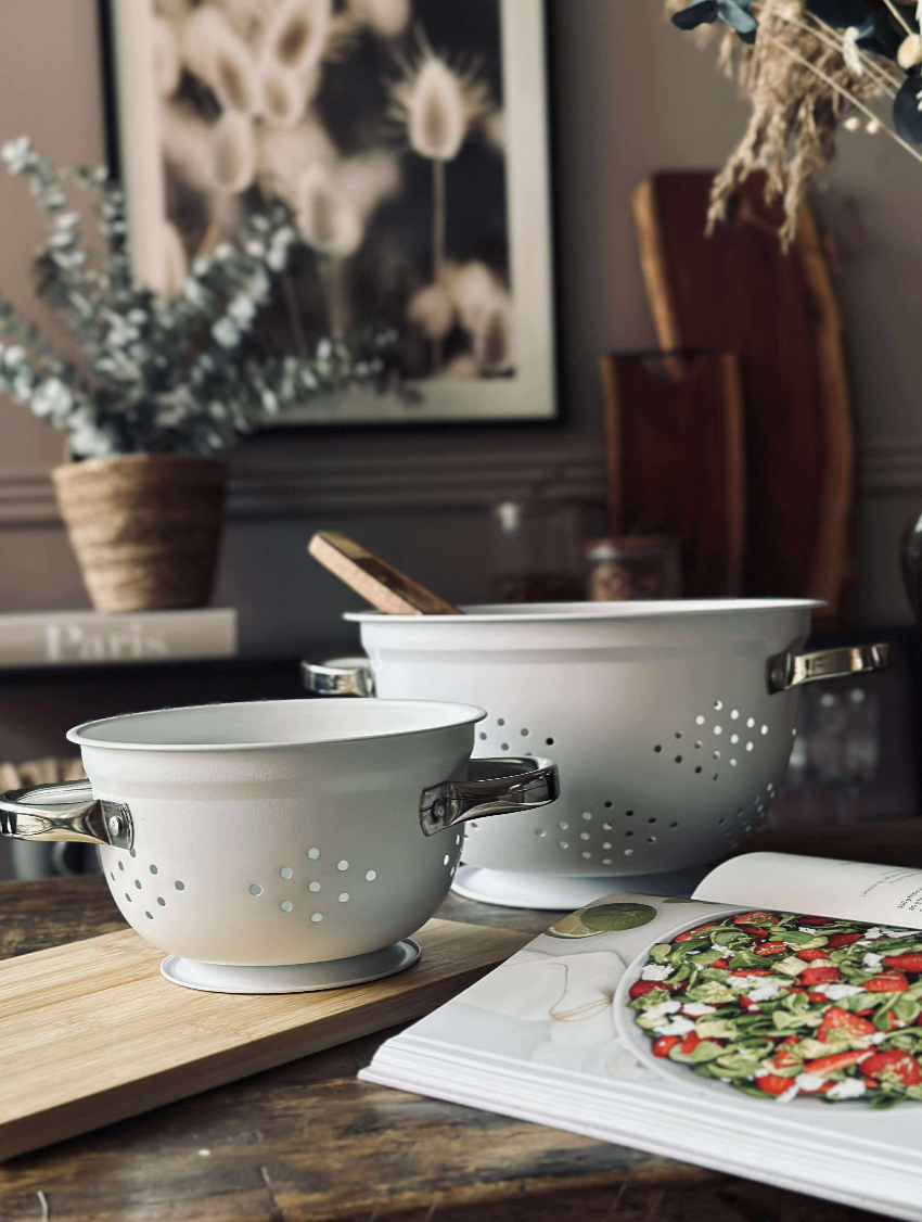 Dørslag - 21 cm Hvit