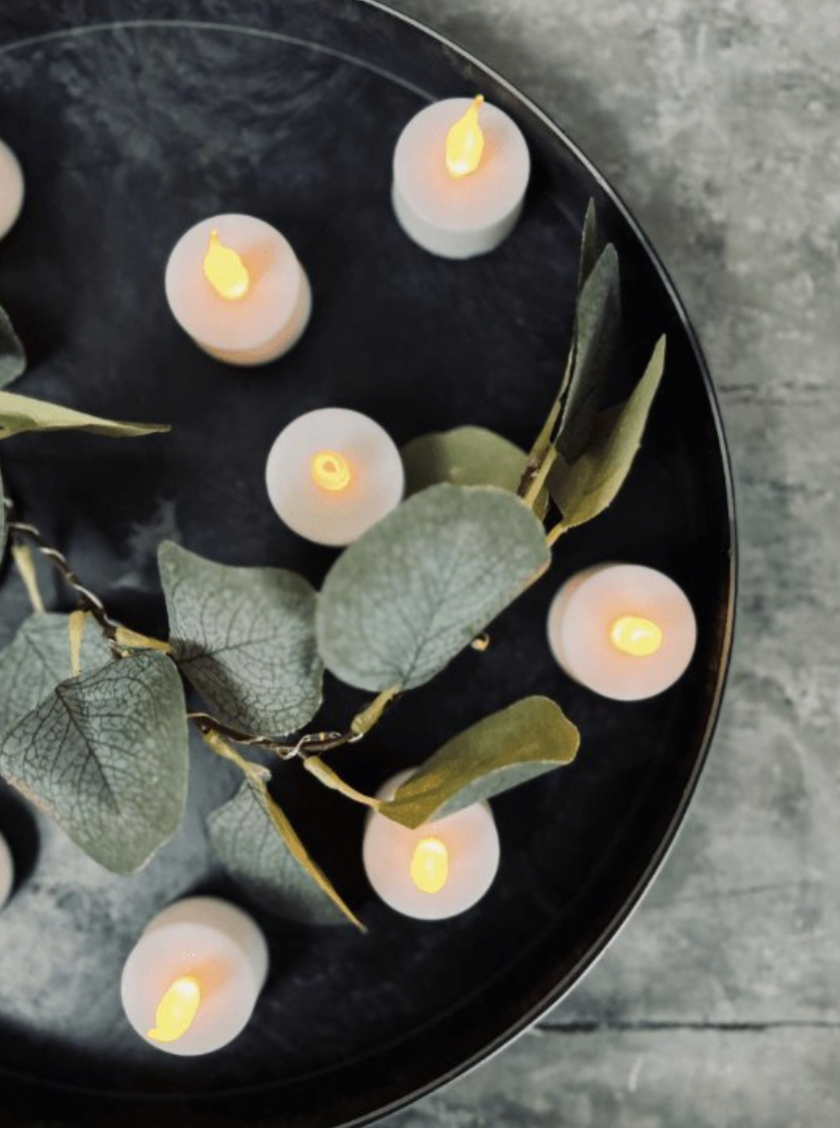 LED telys - 24 stk. med timerfunksjon