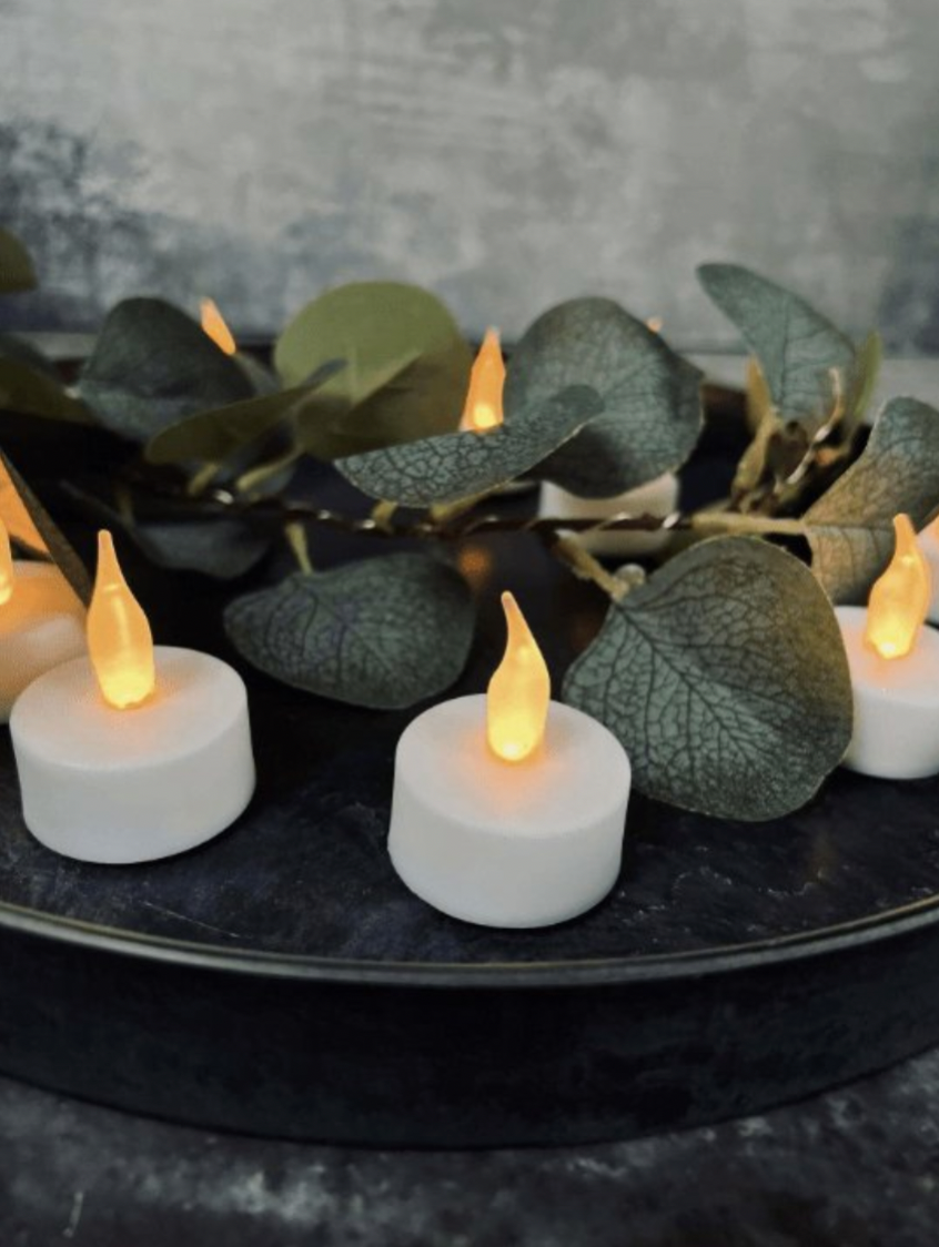 LED telys - 24 stk. med timerfunksjon