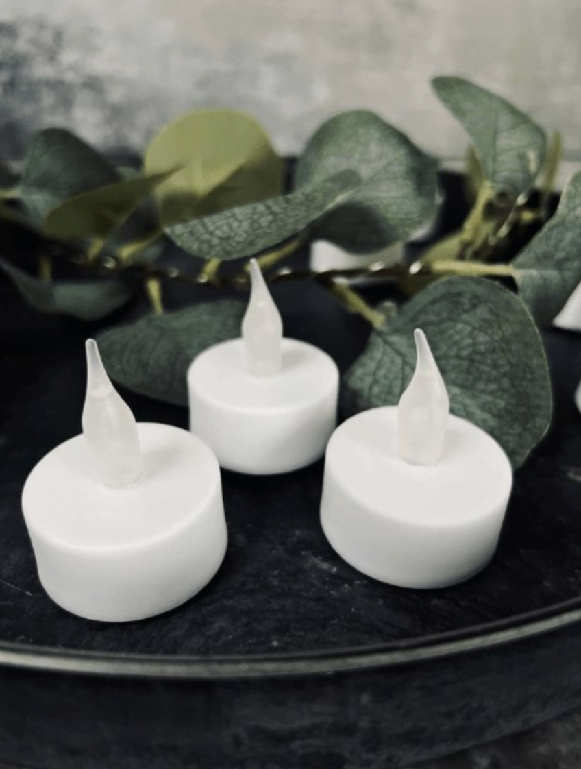 LED telys - 24 stk. med timerfunksjon