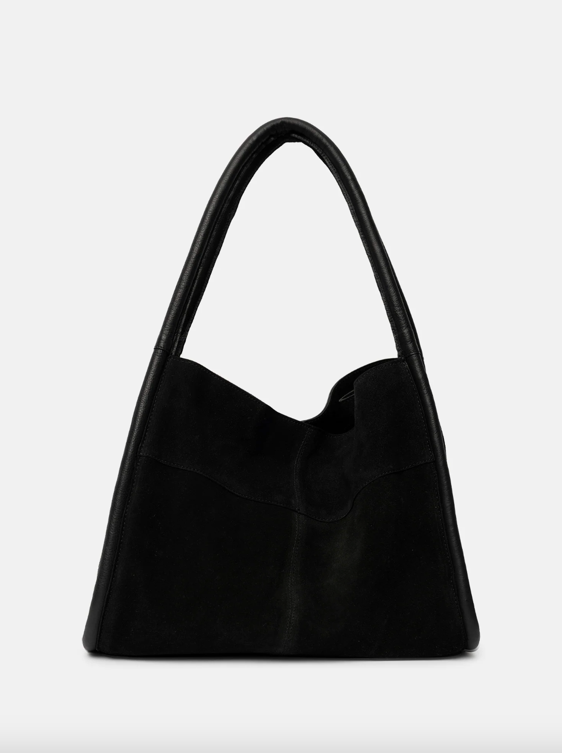 Shopper i svart ruskinn