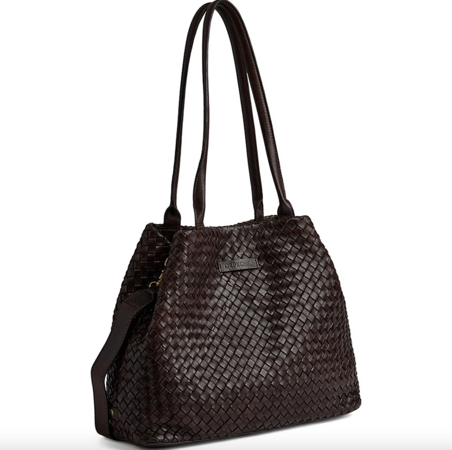 Shopper i flettet skinn - Brun