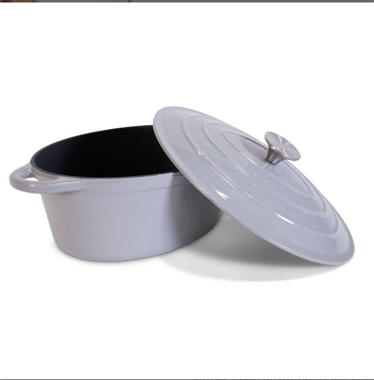 Emaljert støpejern oval gryte 30x22,5cm