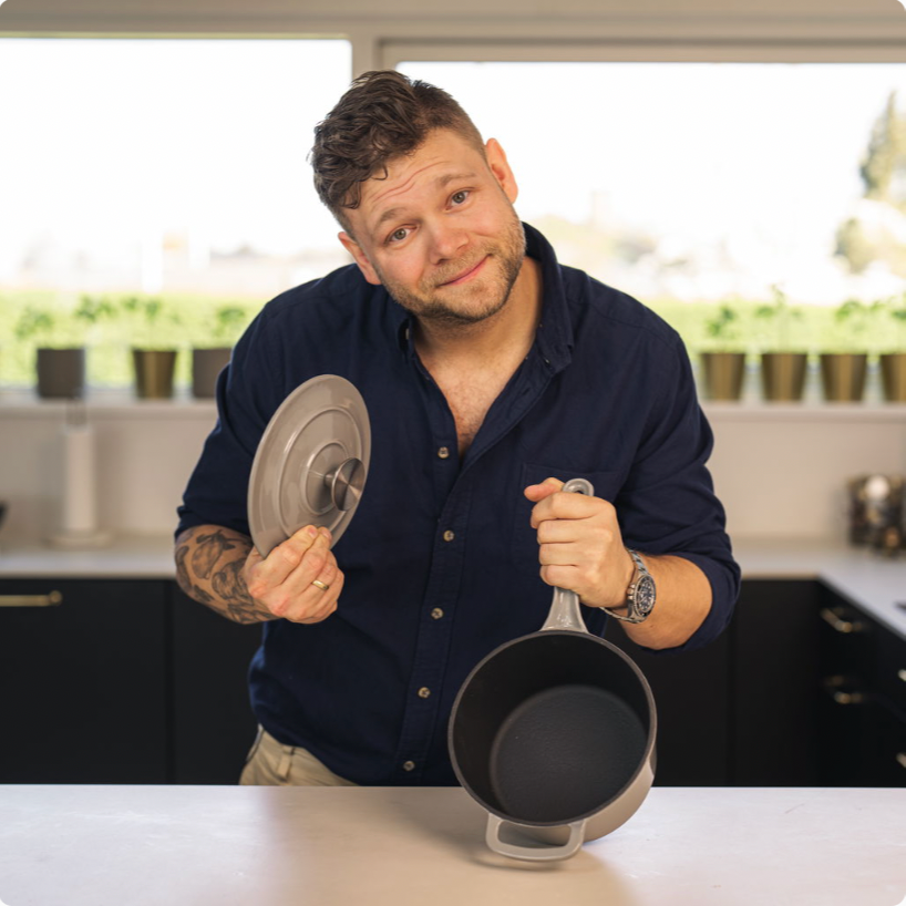 Emaljert støpejern kasserolle Ø19 cm